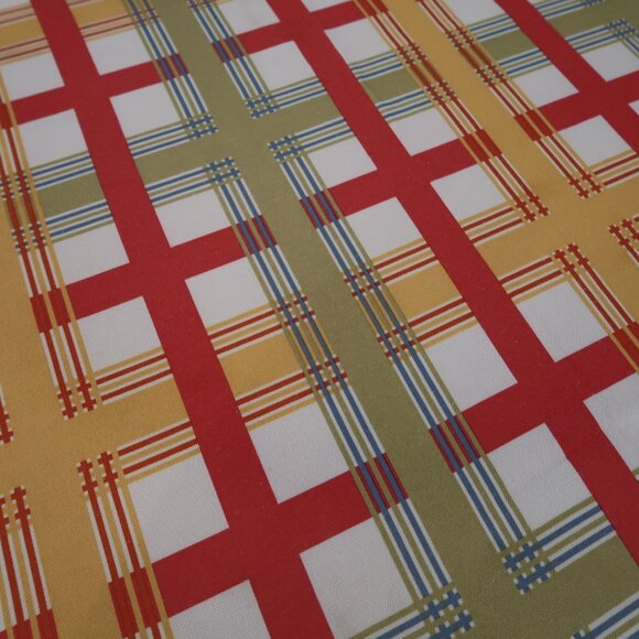 Excellent Large Plaid Food Network Farmhouse Tablecloth 60" x 84" - Picture 1 of 5